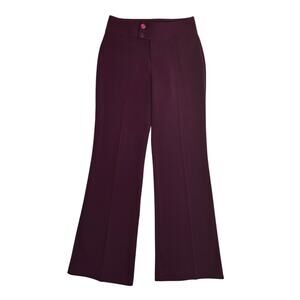 Plum Mid-Rise Trousers Dress Pants Pinstripe Byerwear Size 3 28"